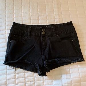 Black Jean Shorts